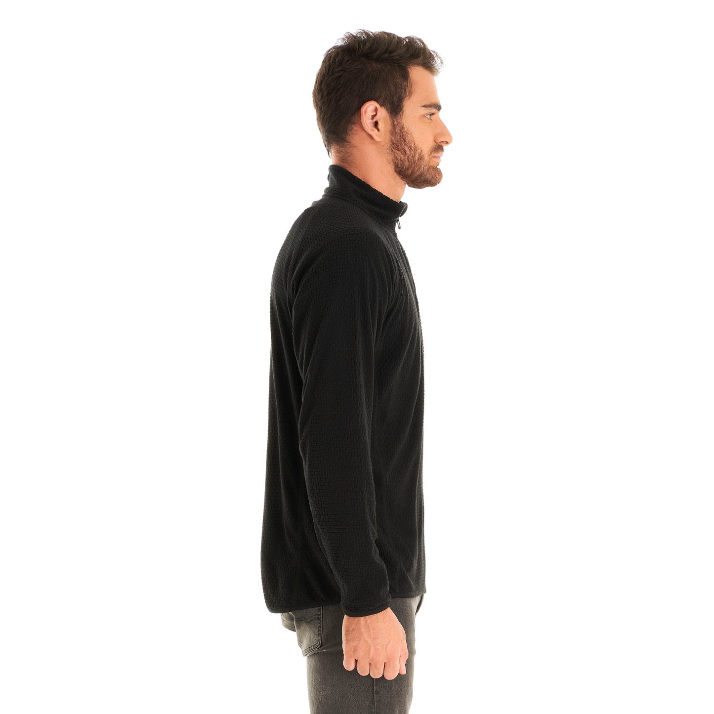 Poleron Hombre Jacaranda Nano-F 14 Zip Negro Lippi