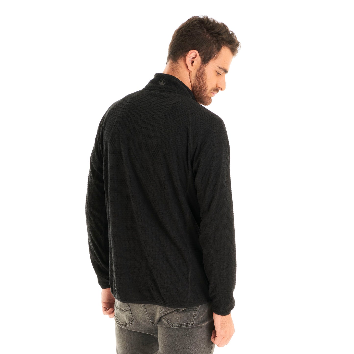 Poleron Hombre Jacaranda Nano-F 14 Zip Negro Lippi