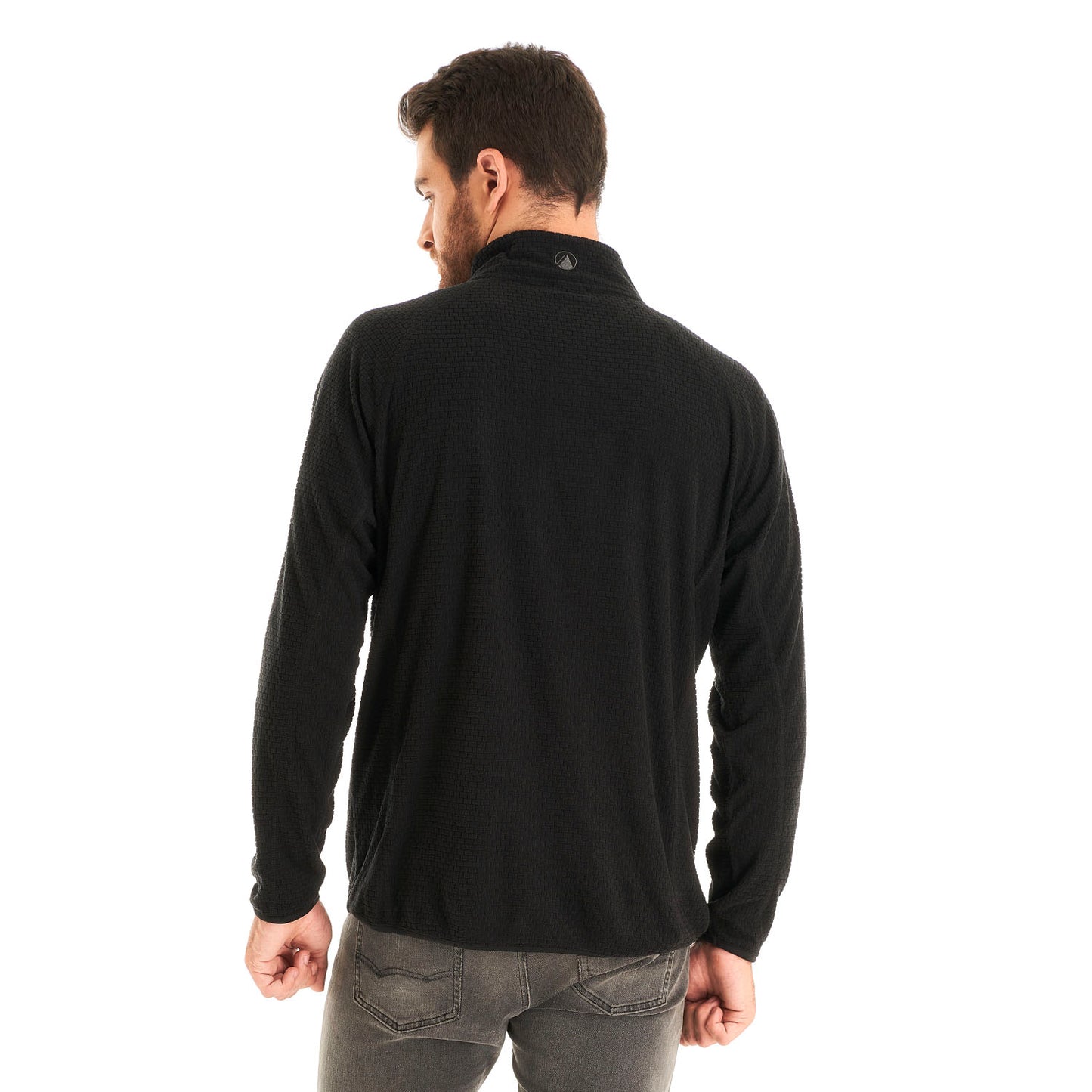 Poleron Hombre Jacaranda Nano-F 14 Zip Negro Lippi