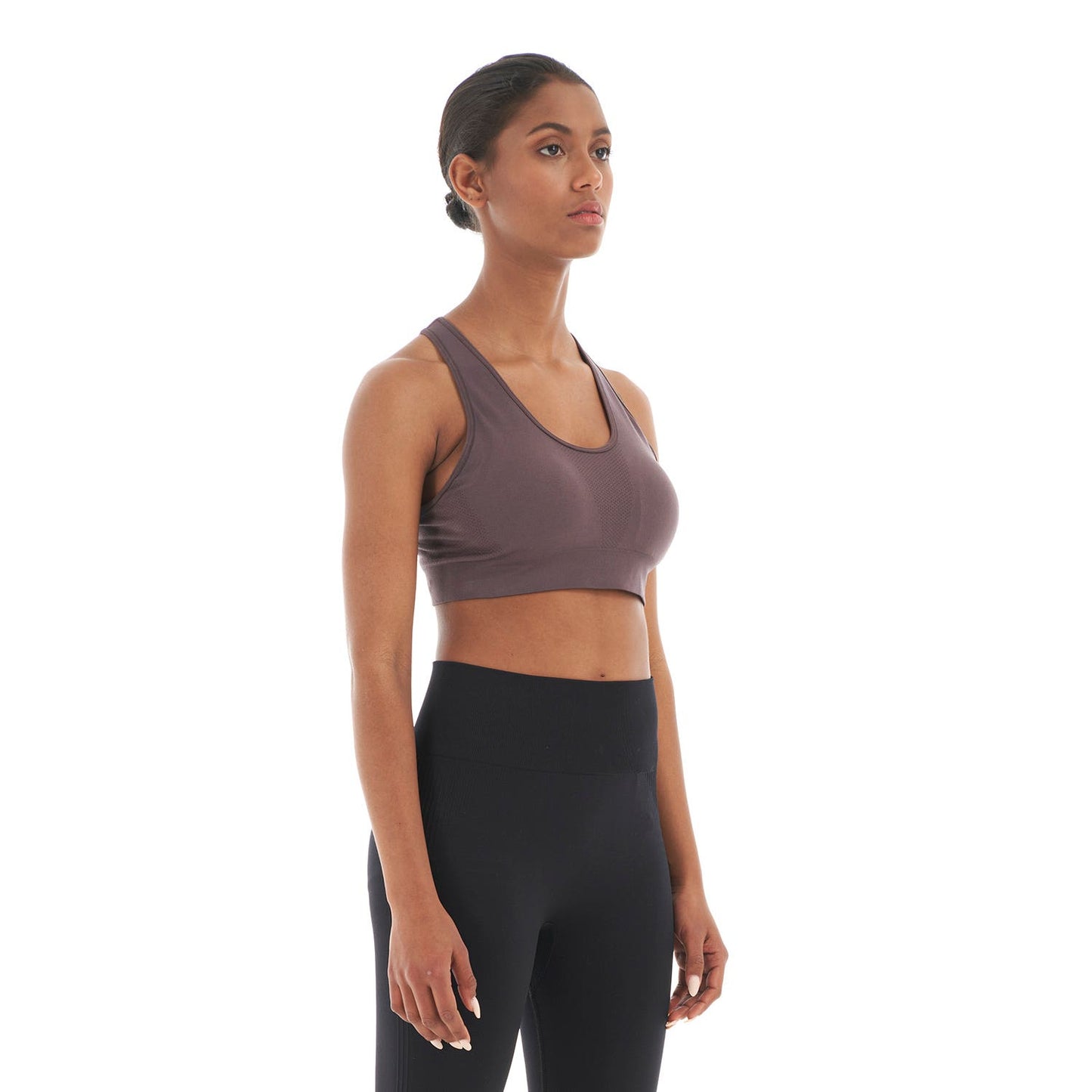 Peto Mujer In-Motion Stripes Bra Malva Lippi