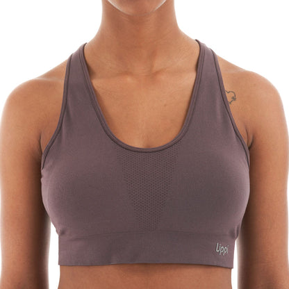 Peto Mujer In-Motion Stripes Bra Malva Lippi