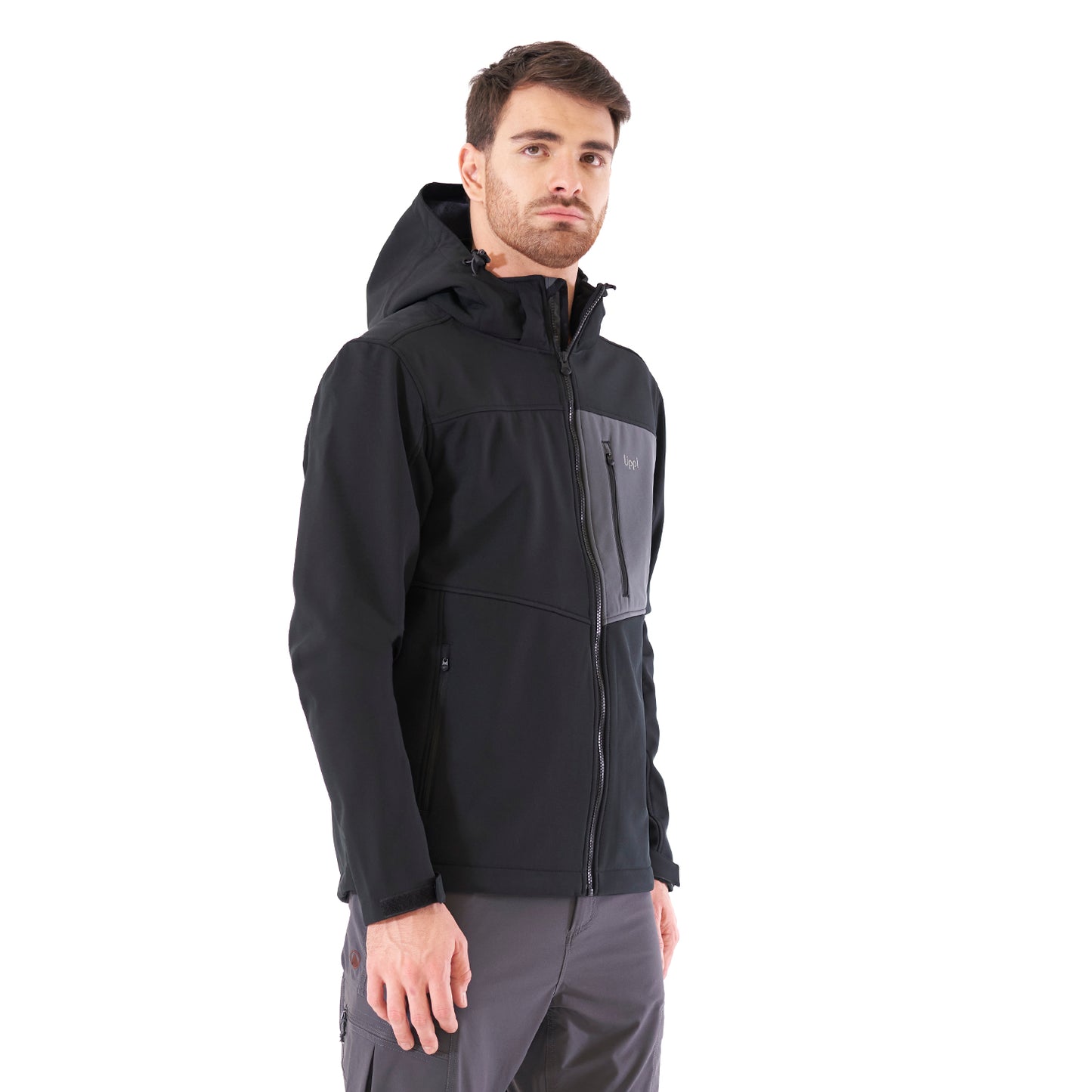 Chaqueta Hombre Macaya Softshell Hoody Jacket Negro Lippi