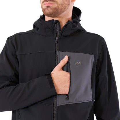 Chaqueta Hombre Macaya Softshell Hoody Jacket Negro Lippi