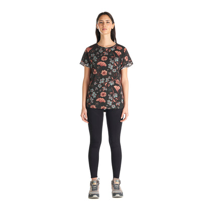 Polera Mujer Flora Negro Haka Honu