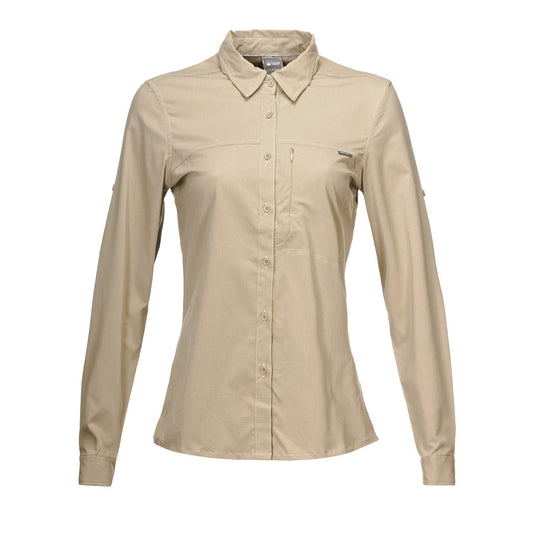 Camisa Mujer Rosselot Long Sleeve Q-Dry Shirt Beige Lippi