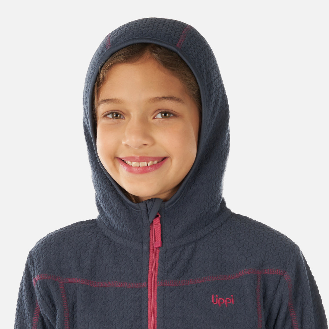 Poleron Niña Saltamontes Nano-F 14 Zip Hoody Azul Piedra Lippi