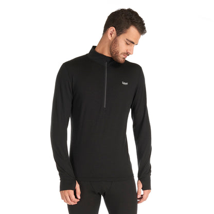 Primera Capa Hombre Skintec 3000 1/4 Zip Negro Lippi