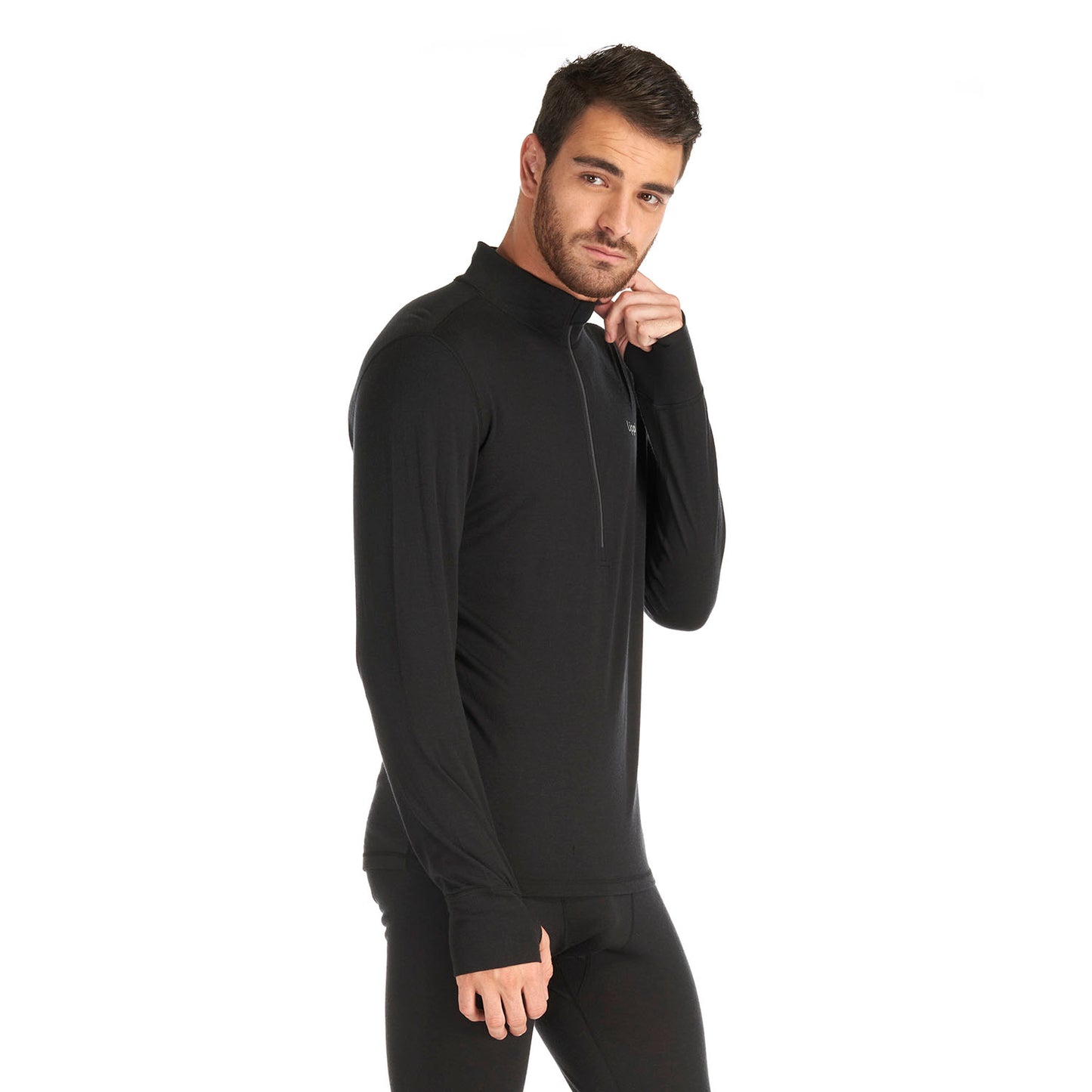 Primera Capa Hombre Skintec 3000 1/4 Zip Negro Lippi