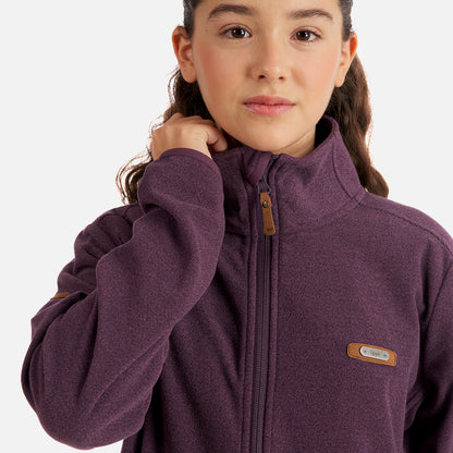 Poleron Teen Girl Stripes Nano-F Full Zip Malva Lippi