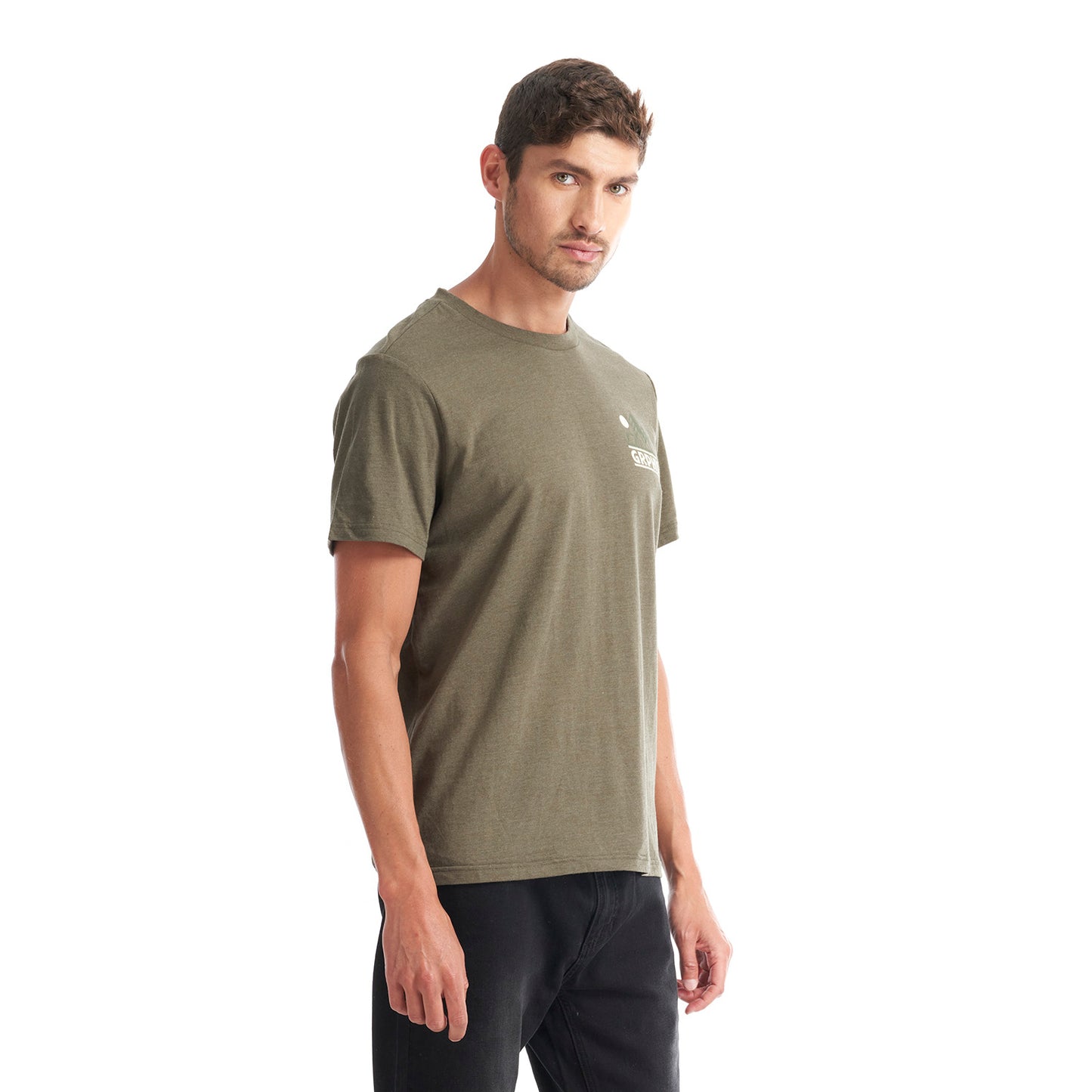 Polera Hombre Liquen Verde Melange Geography