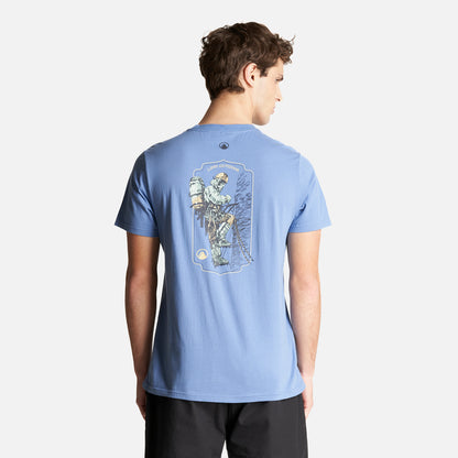 Polera Hombre Andes Old Climbing T-Shirt Azul Grisaceo Lippi