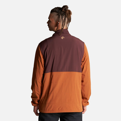 Poleron Hombre Del Sur 1/4 Zip Sin Capucha  Terracota Haka Honu