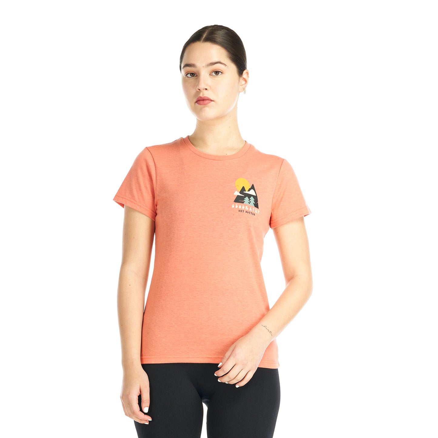 Polera Mujer Liquen Coral Melange Geography