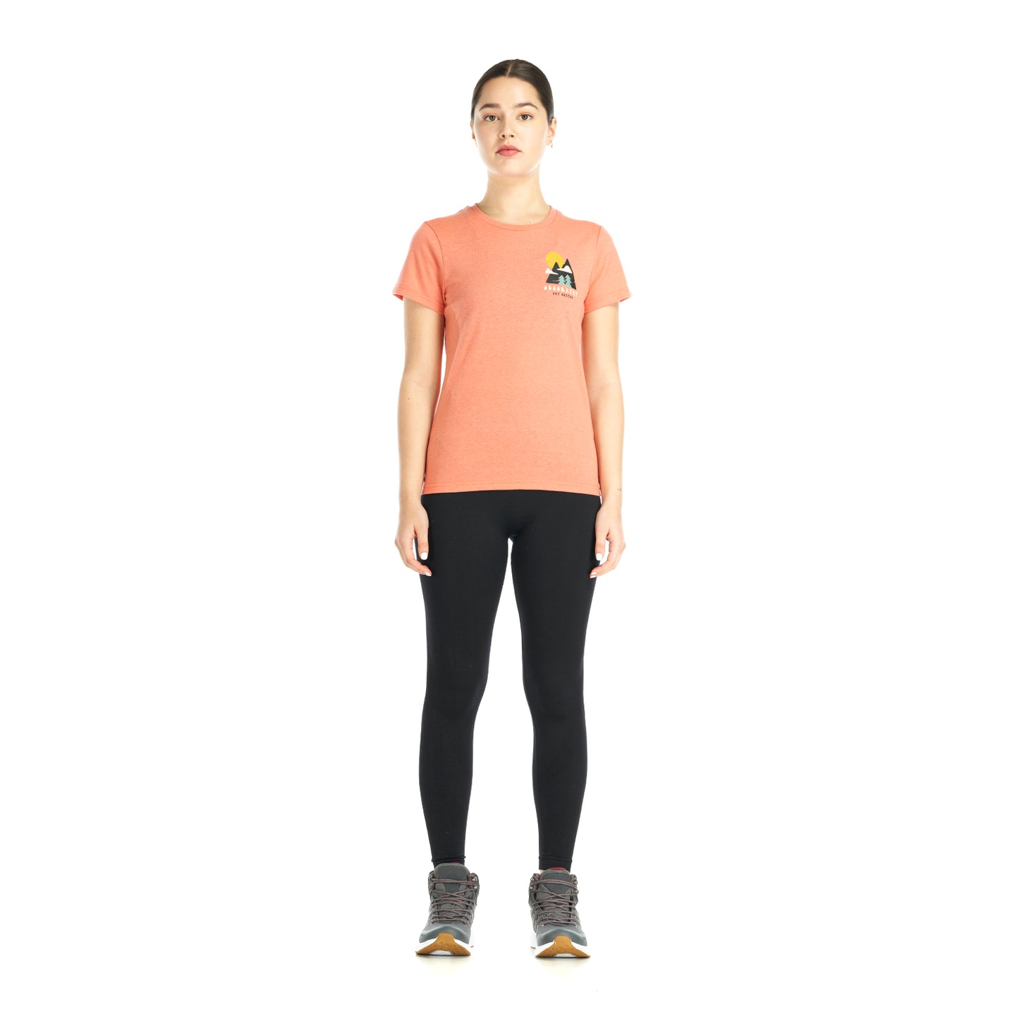 Polera Mujer Liquen Coral Melange Geography