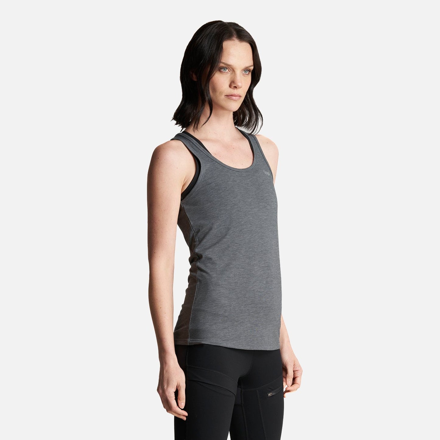 Polera Mujer Summit UV-Stop Tank Gris Medio Lippi