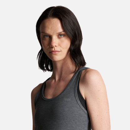 Polera Mujer Summit UV-Stop Tank Gris Medio Lippi