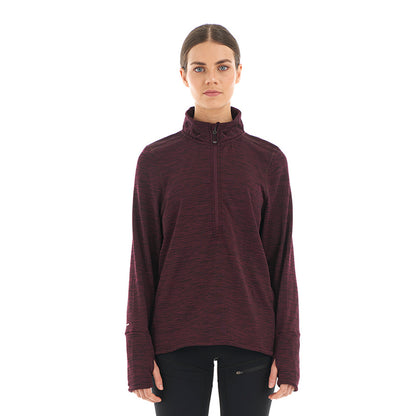 Poleron Mujer Just Move Nano-F 14 Zip Vino Lippi