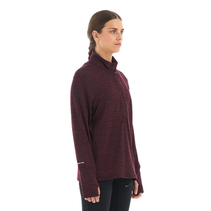 Poleron Mujer Just Move Nano-F 14 Zip Vino Lippi