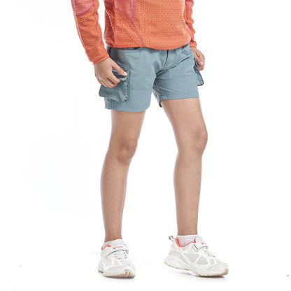 Short Niña Mini Just-Go Q-Dry Cargo Shorts Verde Grisaceo Lippi