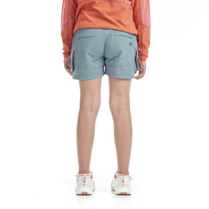 Short Niña Mini Just-Go Q-Dry Cargo Shorts Verde Grisaceo Lippi