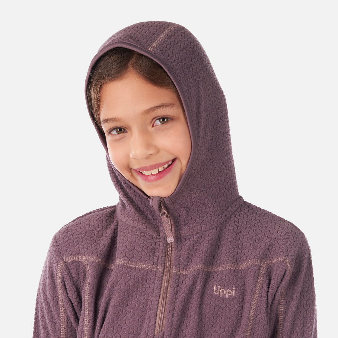 Poleron Niña Saltamontes Nano-F 14 Zip Hoody Malva Lippi