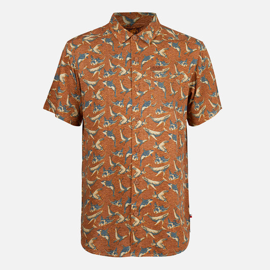 Camisa Hombre Anameizon Full Print Canela Haka Honu