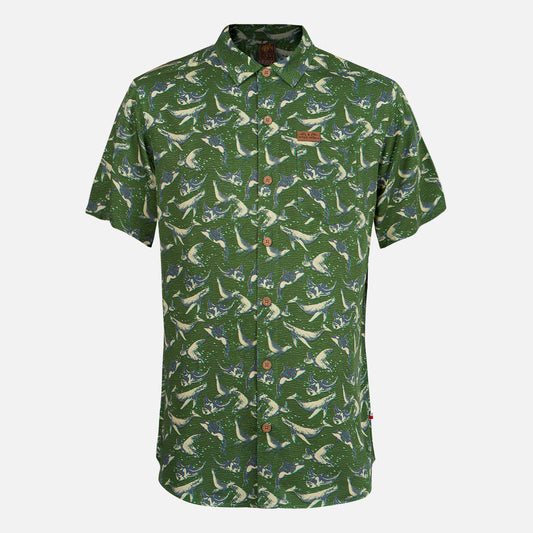 Camisa Hombre Anameizon Full Print Verde Haka Honu