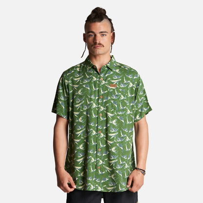 Camisa Hombre Anameizon Full Print Verde Haka Honu