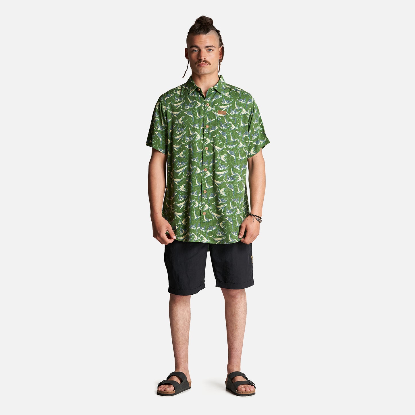 Camisa Hombre Anameizon Full Print Verde Haka Honu