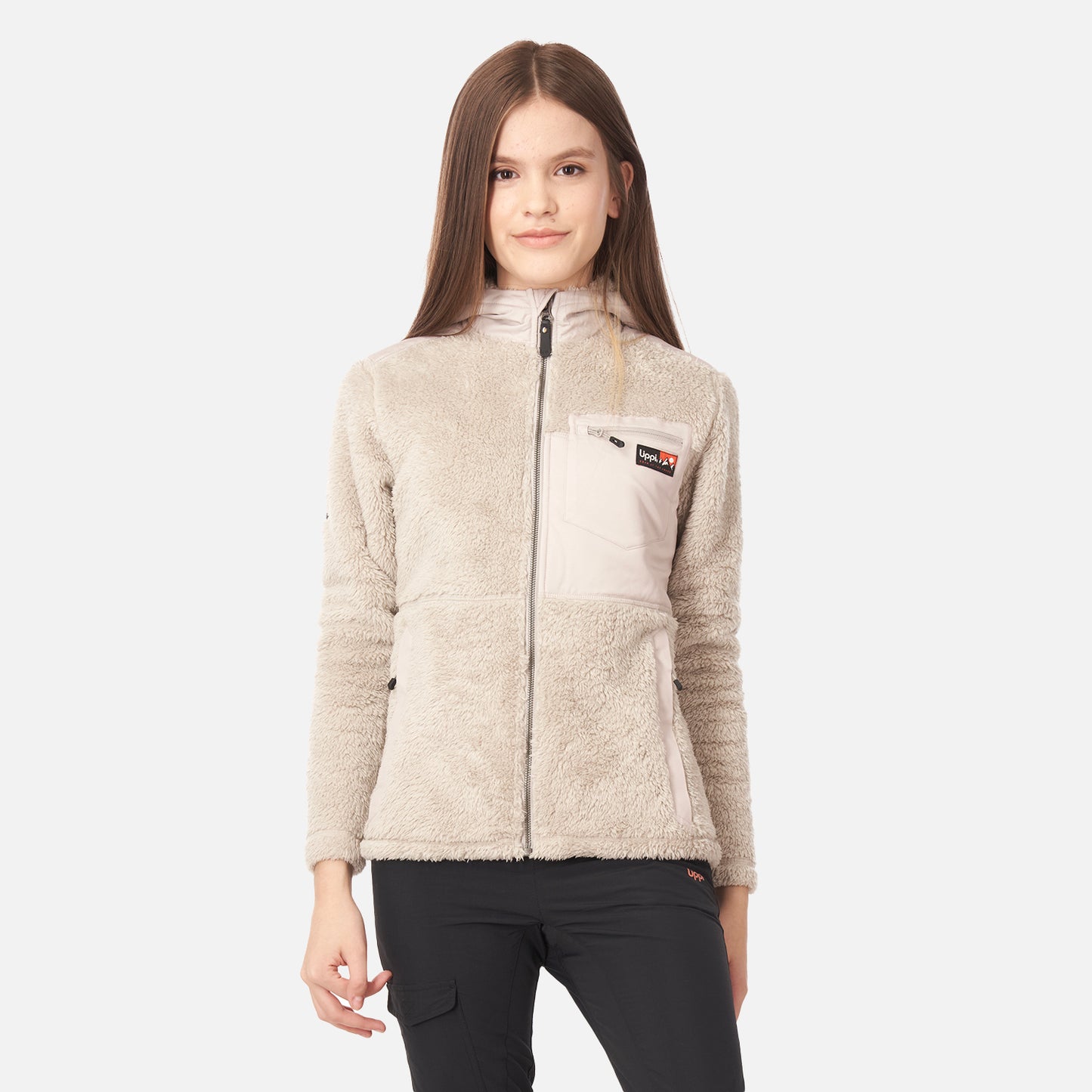 Chaqueta Teen Girl Bear Shaggy-Pro Hoody Jacket Beige Lippi