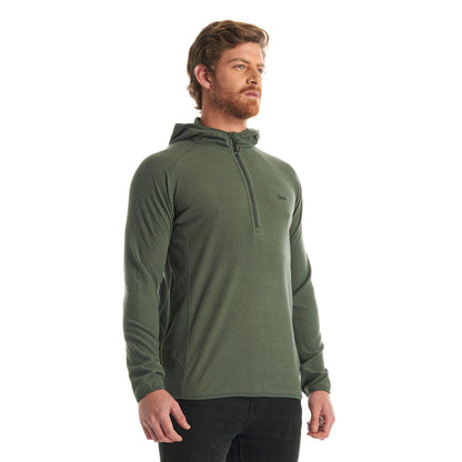 Poleron Hombre Jacaranda Nano-F 14 Zip Hoody Verde Grisaceo Lippi