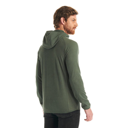 Poleron Hombre Jacaranda Nano-F 14 Zip Hoody Verde Grisaceo Lippi