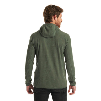 Poleron Hombre Jacaranda Nano-F 14 Zip Hoody Verde Grisaceo Lippi