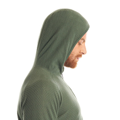 Poleron Hombre Jacaranda Nano-F 14 Zip Hoody Verde Grisaceo Lippi