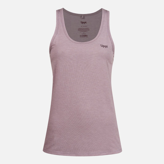 Polera Mujer Summit UV-Stop Tank Melange Malva Lippi