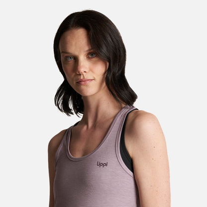 Polera Mujer Summit UV-Stop Tank Melange Malva Lippi