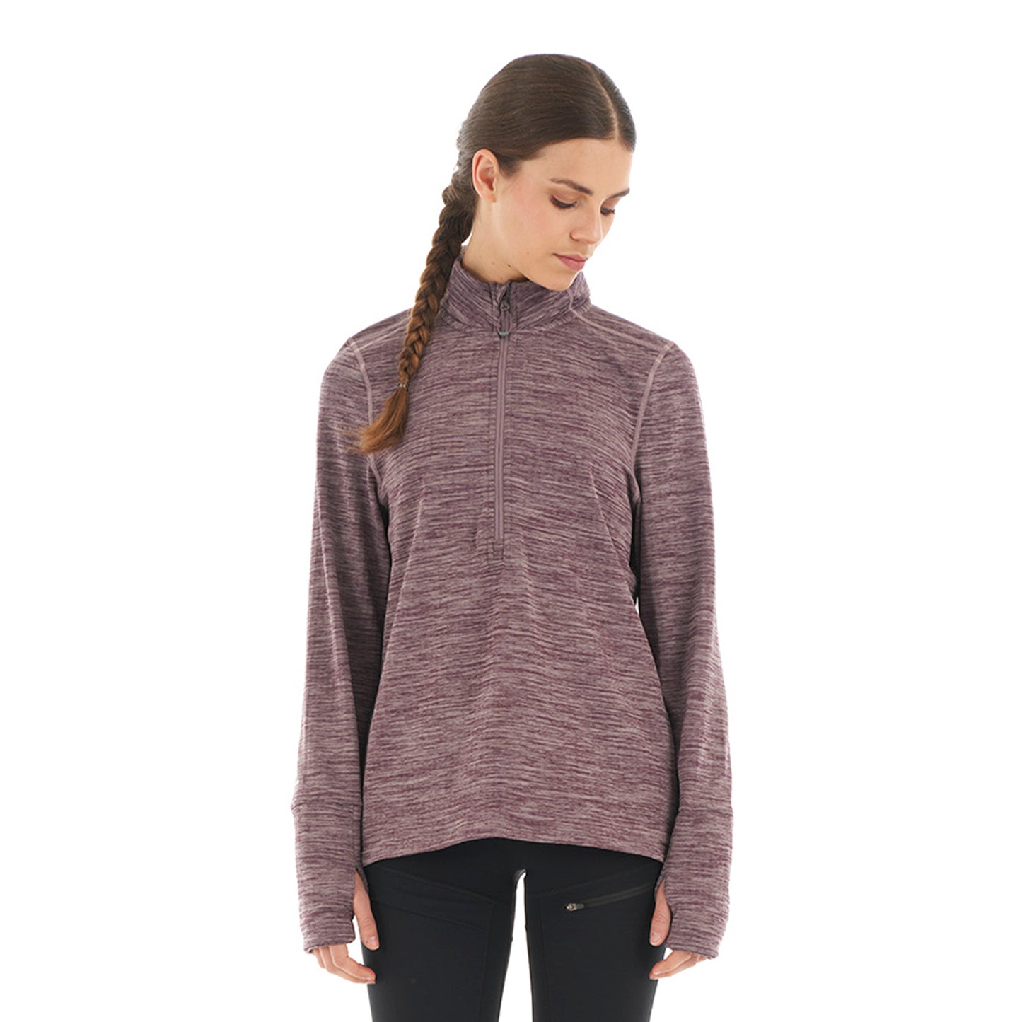 Poleron Mujer Just Move Nano-F 14 Zip Lila Lippi