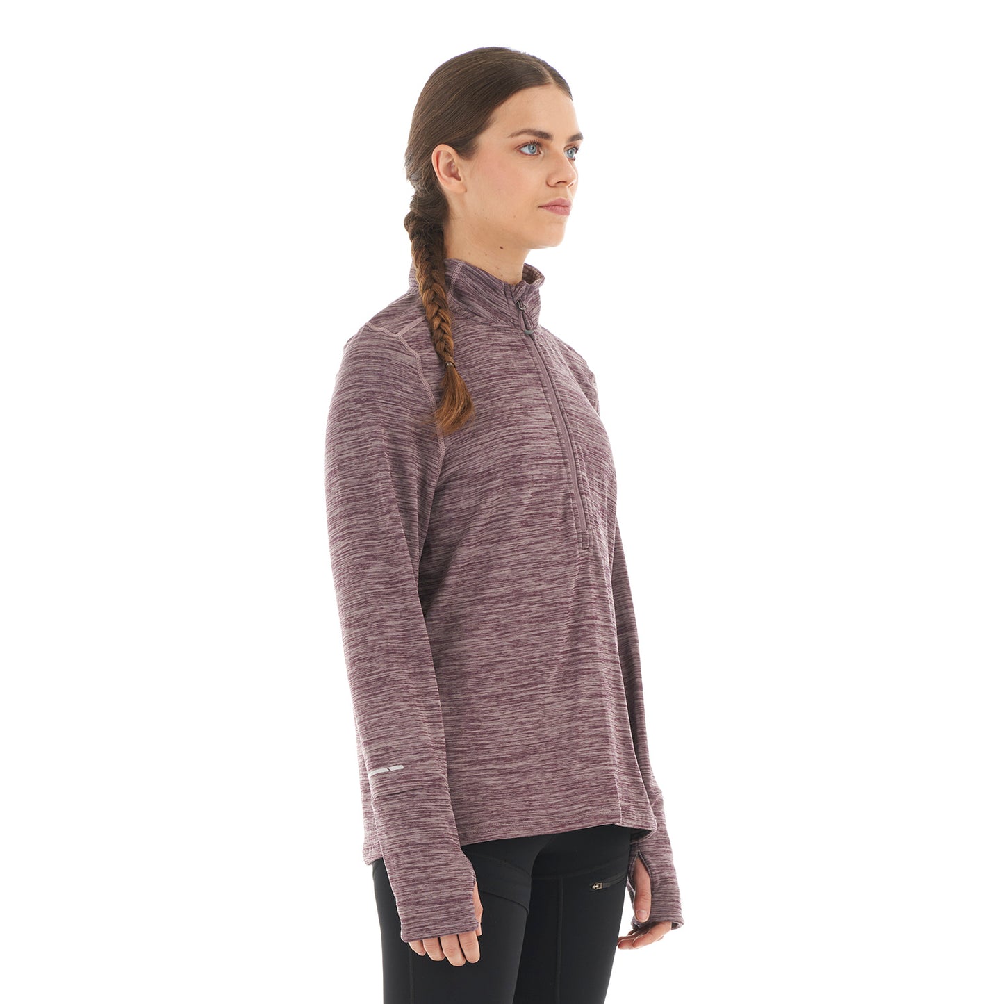 Poleron Mujer Just Move Nano-F 14 Zip Lila Lippi