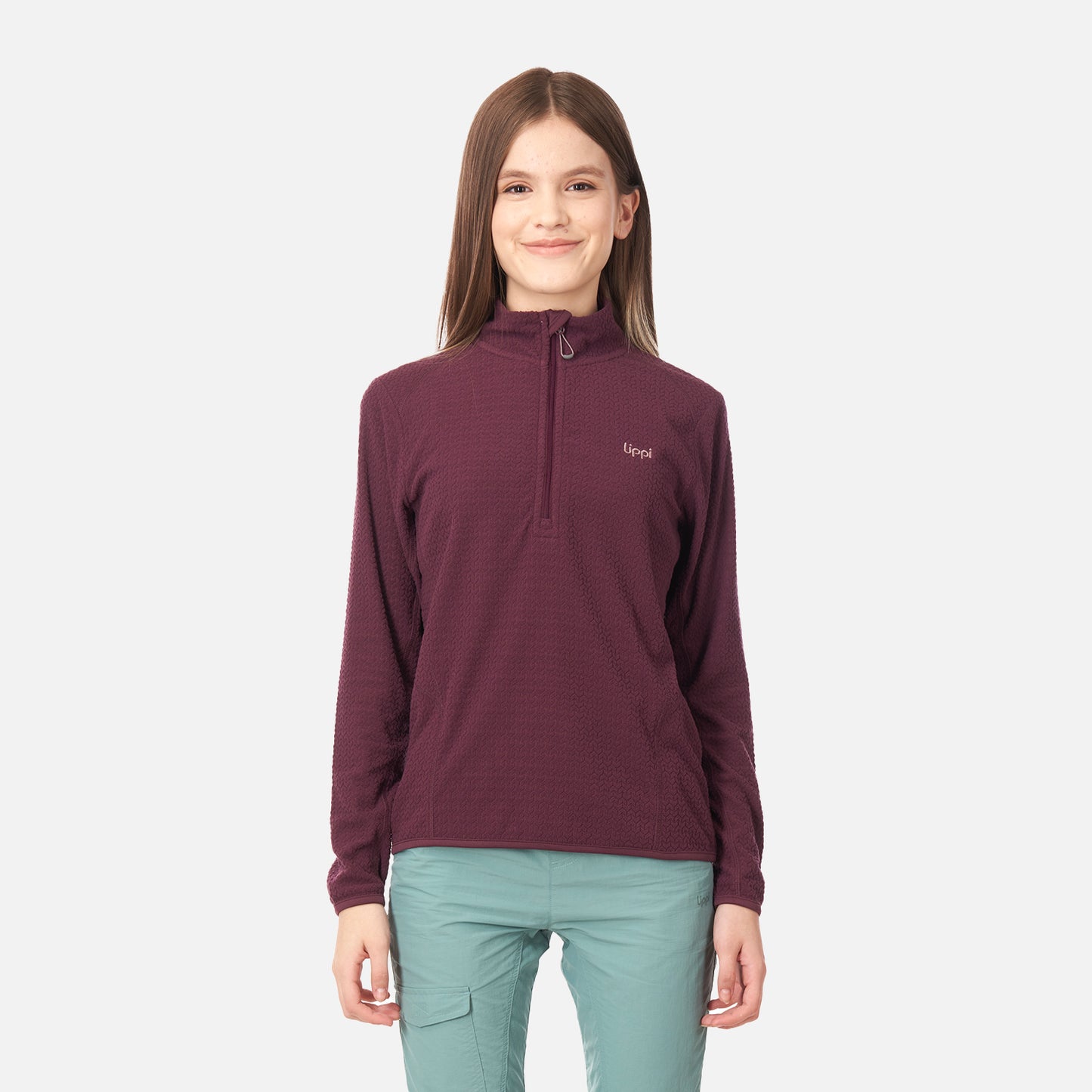 Poleron Teen Girl Mild Nano-F 14 Zip Vino Lippi