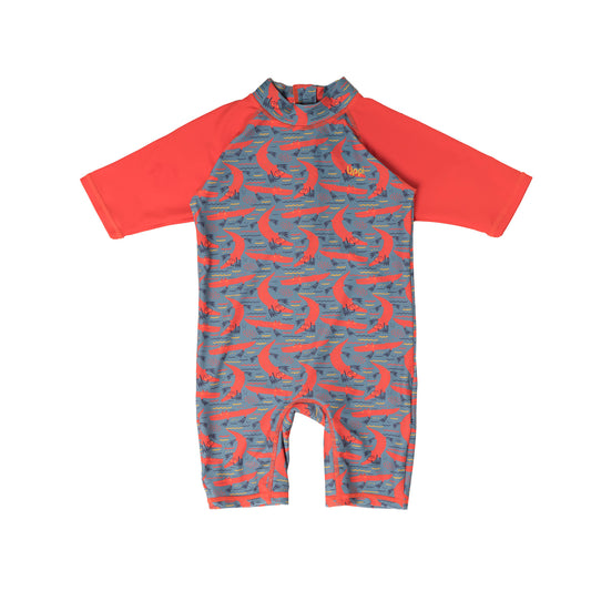 Traje de Baño Baby Boy Sun Pro Swimsuit Print Naranjo Lippi