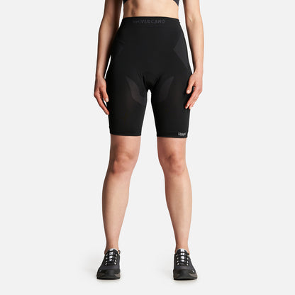 Calza Mujer 4 Bike Seamless Short Negro Lippi