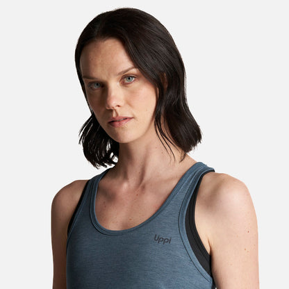 Polera Mujer Summit UV-Stop Tank Azul Grisaceo Lippi