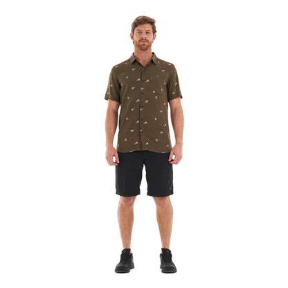 Camisa Hombre Camp Short Sleeve Shirt Print Verde Militar Lippi