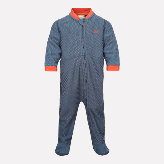 Enterito Baby Boy Saltamontes Nano-F Full Zip Onesie Azul Noche Lippi