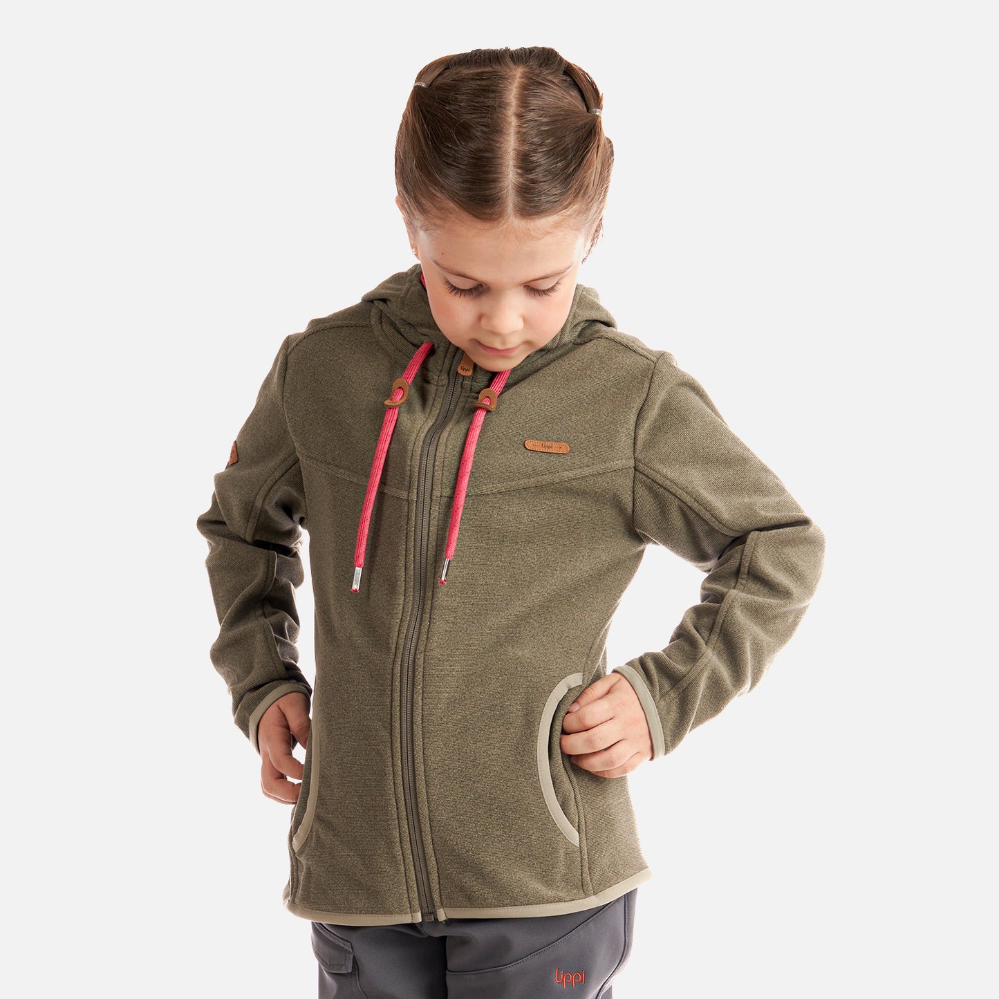 Poleron Niña Stripes Nano-F Full Zip Hoody Laurel Lippi