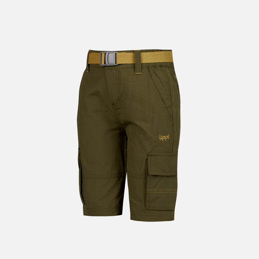 Short Niño Mini Just-Go Q-Dry Cargo Shorts Oliva Oscuro Lippi