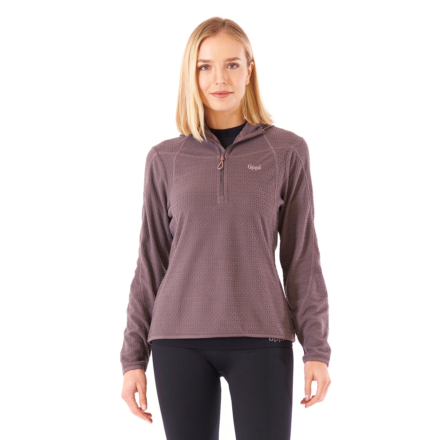 Poleron Mujer Jacaranda Nano-F 14 Zip Hoody Malva Lippi