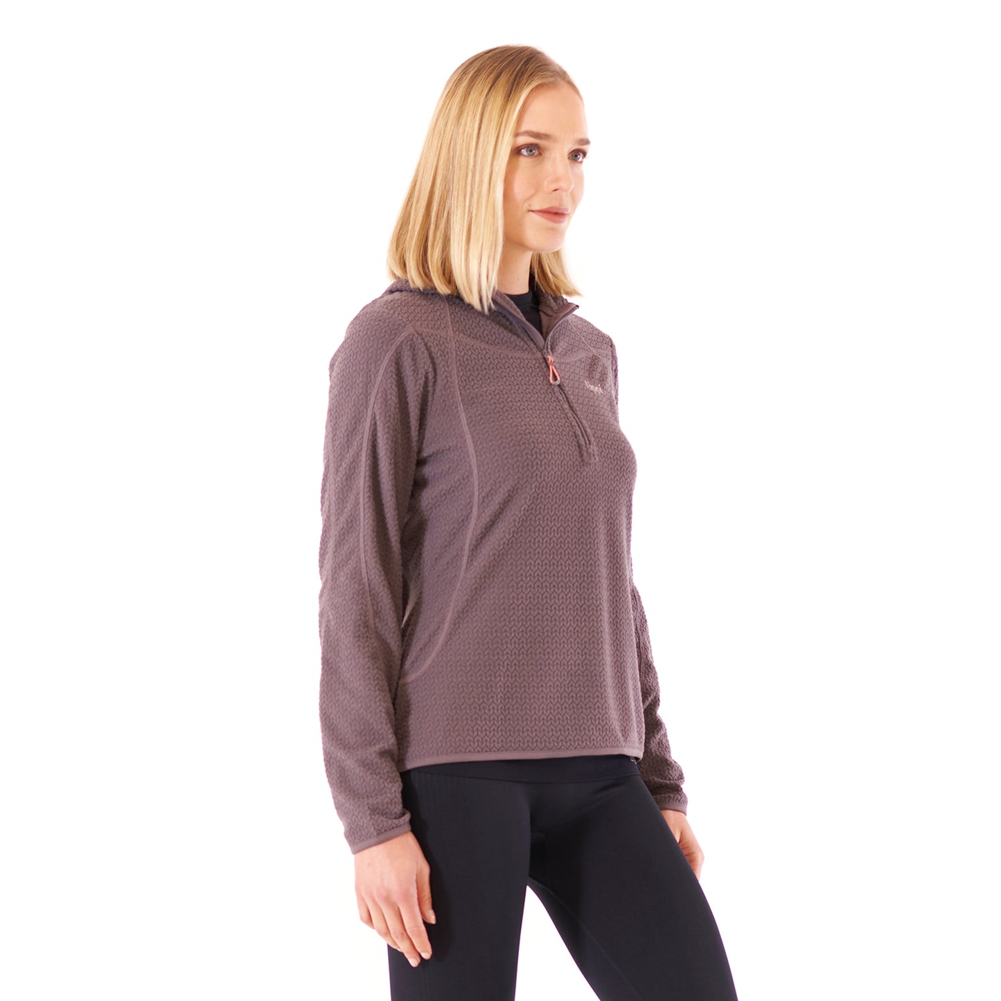 Poleron Mujer Jacaranda Nano-F 14 Zip Hoody Malva Lippi