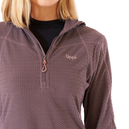 Poleron Mujer Jacaranda Nano-F 14 Zip Hoody Malva Lippi