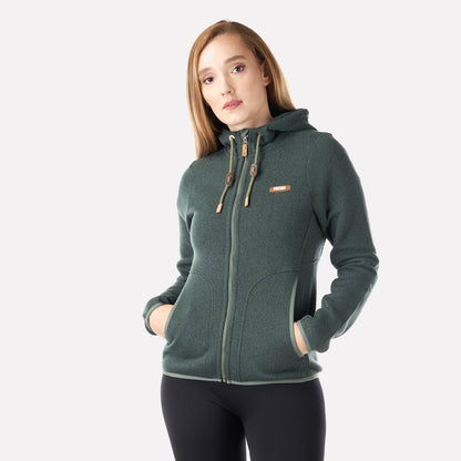 Chaqueta Mujer Alamo Blend-Pro Hoody Jacket Verde Grisaceo Lippi